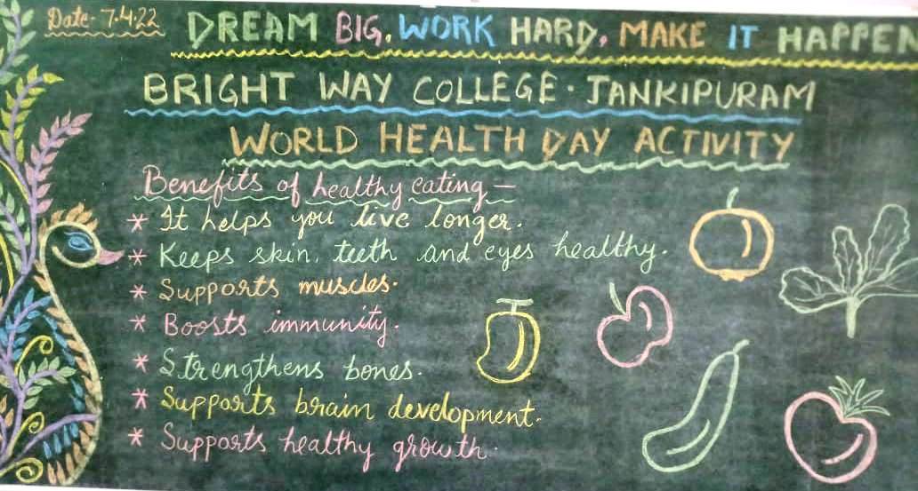BRIGHT WAY COLLEGE CELEBRATES WORLD HEALTH DAY